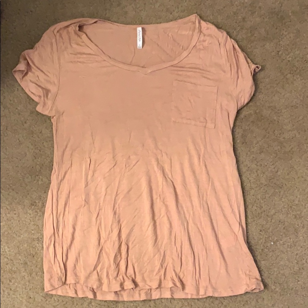 plain nude colored tee